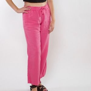 Southern Tide Elastic Waist Linen Pants - Pink - S